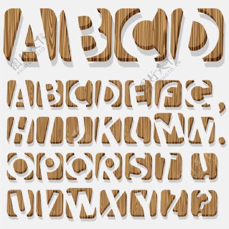 木纹字母图片