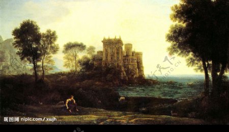 世界名画欧洲古典风景油画图片