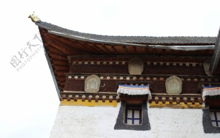 藏族房屋一角图片