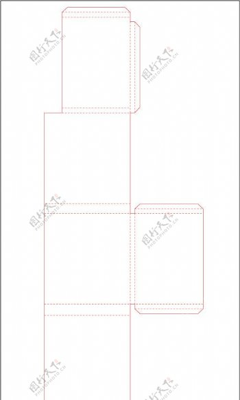 包装盒型展开图图片