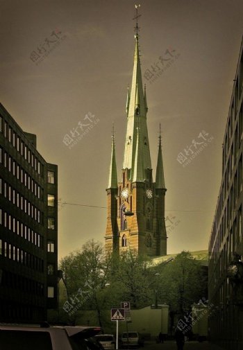 北欧建筑教堂图片