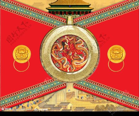古典中国风月饼包装图片
