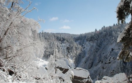 长白山雪景图片