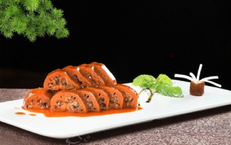 红枣椰肉紫金藕图片