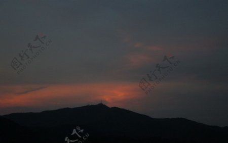 日落晚景图片