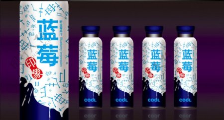 蓝莓印象饮料包装设计图片