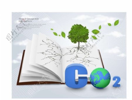 二氧化碳图书背景图片