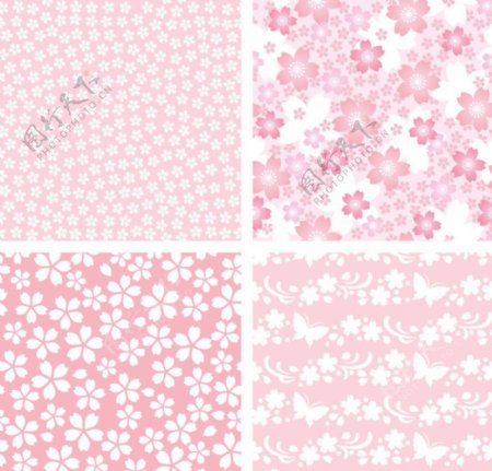 粉色可爱花纹花朵卡片图片