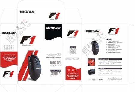 F1鼠标彩盒设计图图片