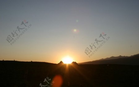 唐布拉的夕阳图片