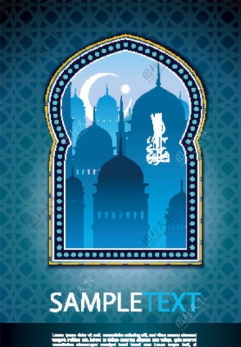伊斯兰教堂斋月背景图片