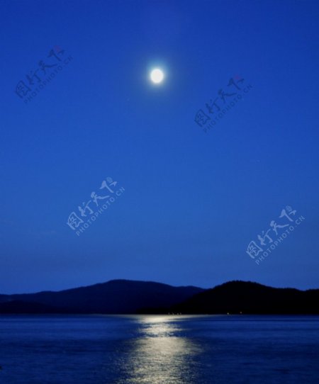 湖边的夜色图片