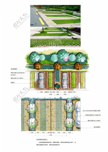 生态停车位设计图片