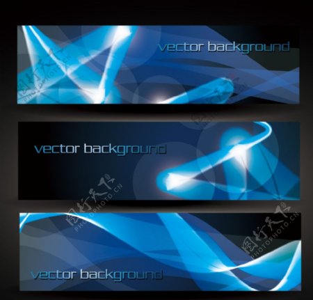 蓝色抽象动感光线商务科技背景图片