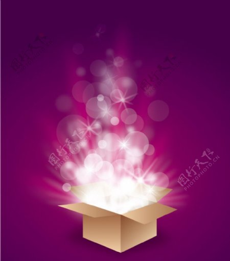 动感光线圆点魔术盒礼盒图片