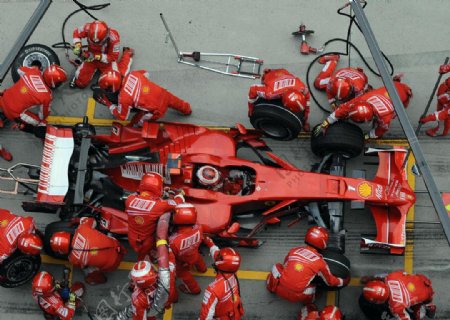 F1上海站法拉利图片