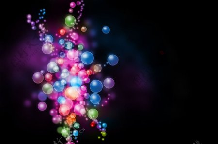 梦幻多彩的气球气泡图片