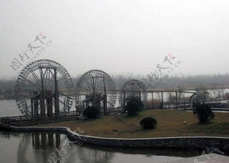 咸河水车图片