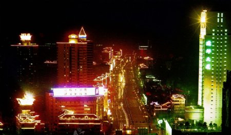 水西门大街夜景图片