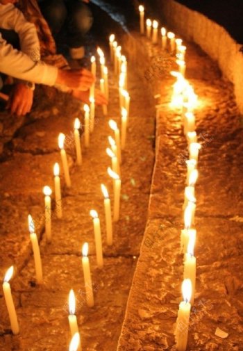 纪念512地震蜡烛图片