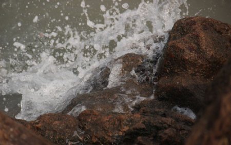 水大海水珠浪花石焦石图片