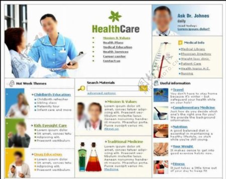 欧美健康医疗模板图片