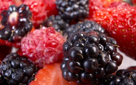 草莓蓝莓桑葚覆盆子图片