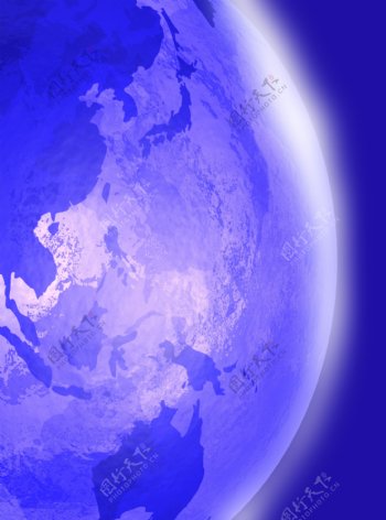 蓝色地球科技背景图片