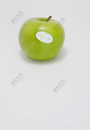 贴标签青苹果图片