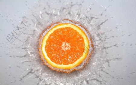橙子水花图片