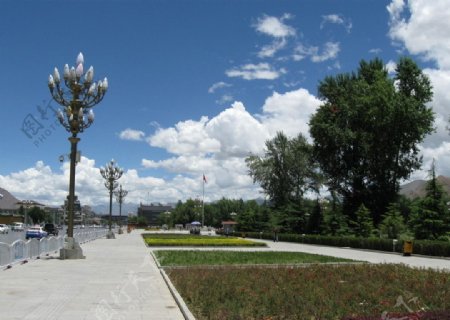 西藏布达拉广场一角图片