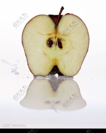 切开的苹果图片