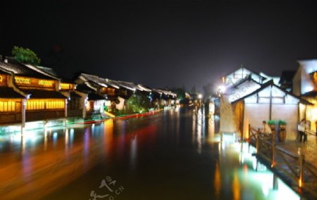 乌镇夜景灯光图片