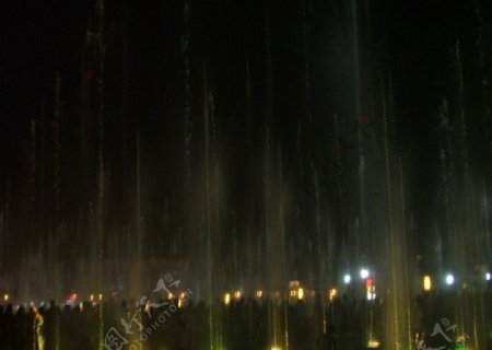西安大雁塔夜景喷泉图片