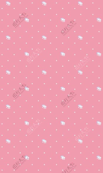 粉红花纹背景粉色印花面料图片