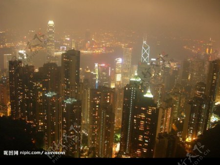 香港山顶夜景图片