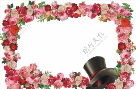 浪漫婚礼迎宾门玫瑰花图片