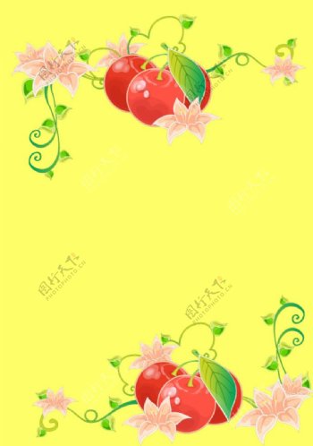 樱桃花朵背景图片