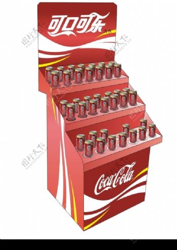 可口可乐促销点POP展架图片