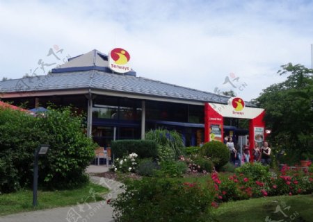德国高速路休息站的餐厅图片