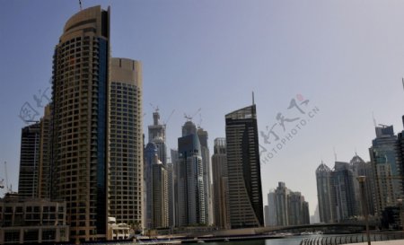 迪拜河岸景观图片