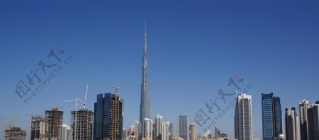 迪拜城市天际线图片