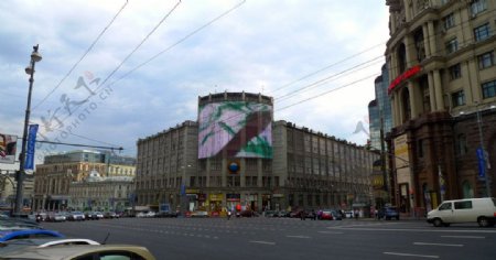 西伯利亚城市街景图片