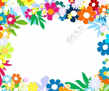 花卉边框矢量素材图片