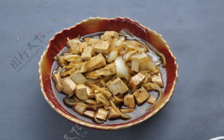 白菜烩豆腐图片