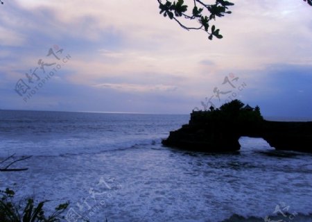 巴厘岛海神岛傍晚图片