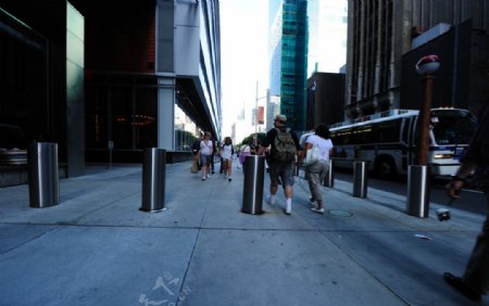 纽约曼哈顿第五大道42街街景图片