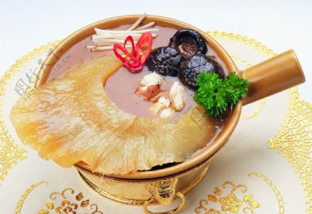 砂煲蟹肉鲍翅图片