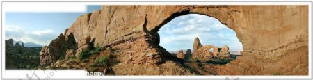 犹他州国家公园大石洞图片