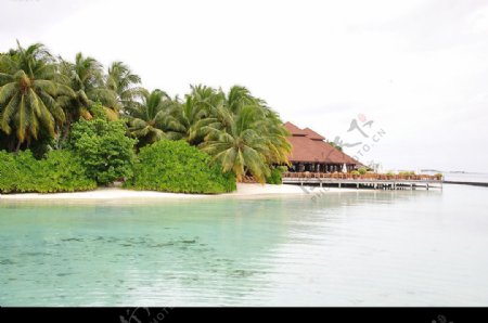 马尔代夫海滩风景图片